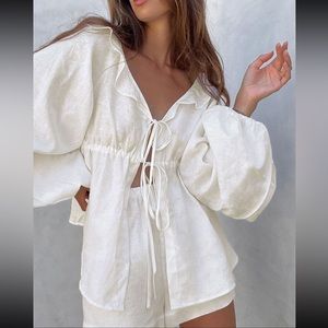 Costal Cowgirl White Shorts Set